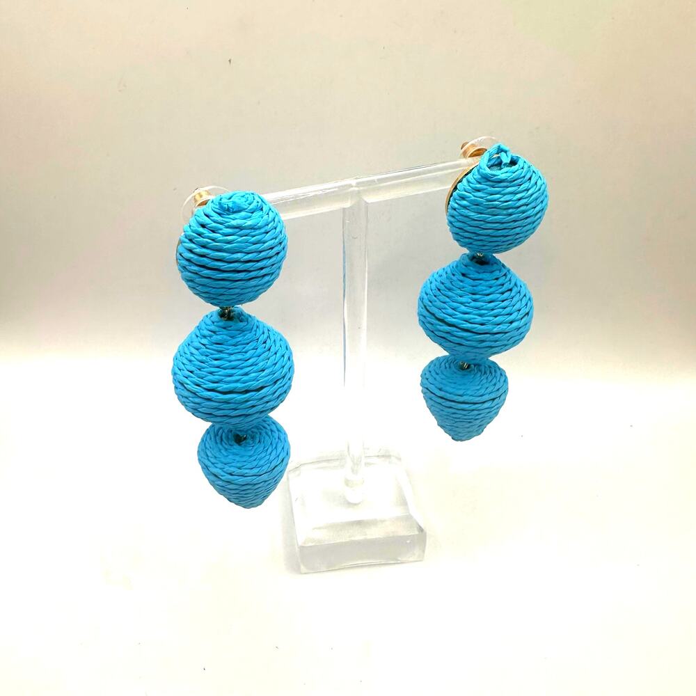 Sugarfix Blue Raffia Wrap Ball Costume Spring Summer Jewelry *flaw Beach Casual